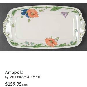 Amapola Large Sandwich Tray by Villeroy & Boch